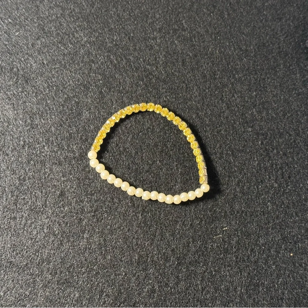 Chic Silver and Yellow Bracelet